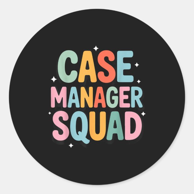 Sticker Rond Équipe de gestionnaire de cas  (Devant)