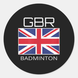Sticker Rond Équipe de Grande-Bretagne de Badminton Athlète bri