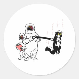 Sticker Rond Équipe de Hazmat