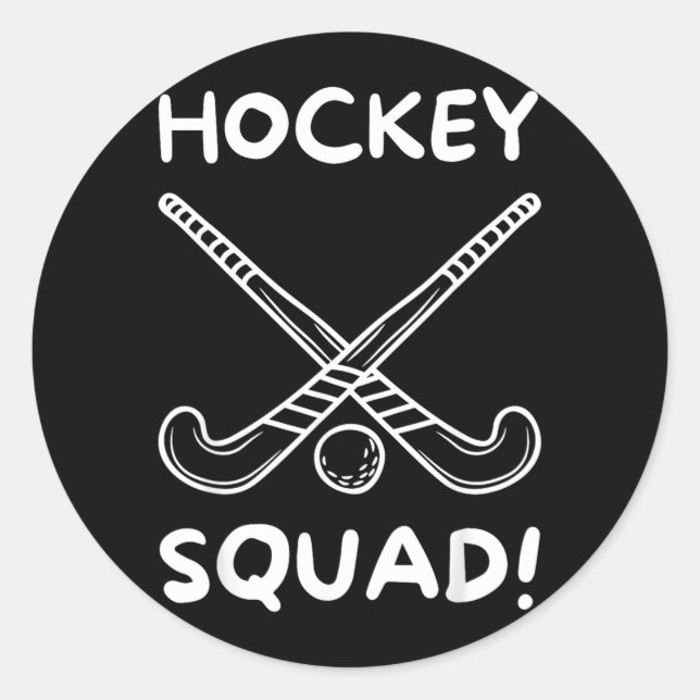 Sticker Rond Équipe de hockey 1 (Devant)