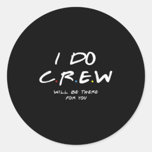 Sticker Rond Équipe de Je Dis Fête de Bachelorette Hommes & Fem