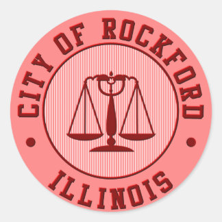 Sticker Rond Équipe de KRW Rockford de baseball