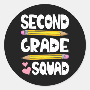 Sticker Rond Équipe de la classe de deuxième année Ck retour à