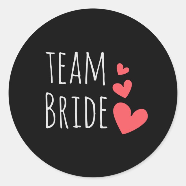 Sticker Rond Équipe de la mariée (Devant)