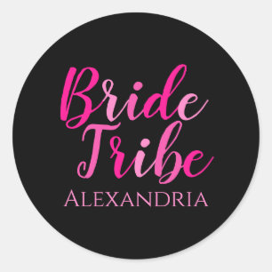 Sticker Rond Équipe de la Mariée Enterrement de Vie de Jeune Fi