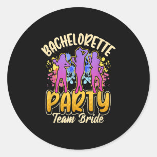 Sticker Rond Équipe de la mariée pour l'enterrement de vie de j