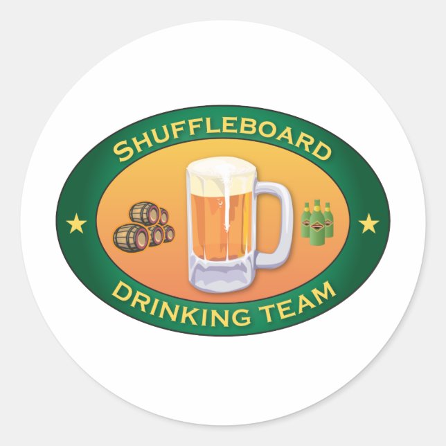 Sticker Rond Équipe de la table de jeu (Devant)