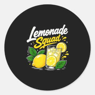 Sticker Rond Équipe de limonade équipe d'été buveur de citron