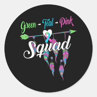 Sticker Rond Équipe de lutte contre le cancer du sein métastati