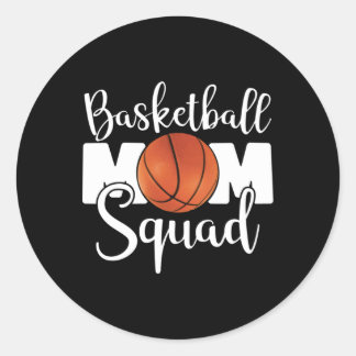 Sticker Rond Équipe de maman de basket-ball