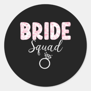 Sticker Rond Équipe de mariée enterrement de vie de jeune fille