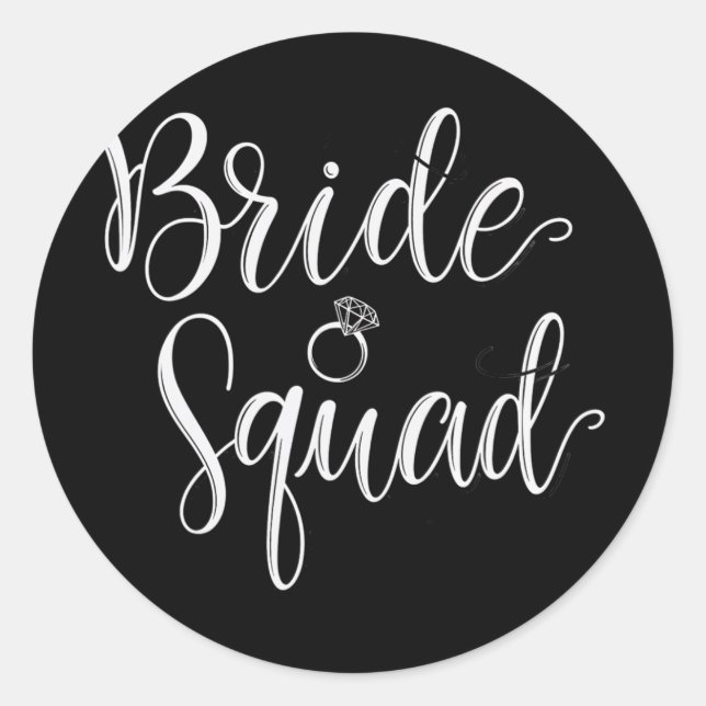 Sticker Rond Équipe de mariée Mariage équipe de mariée Bachelor (Devant)