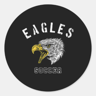 Sticker Rond Équipe de mascotte de l'esprit de l'école de footb