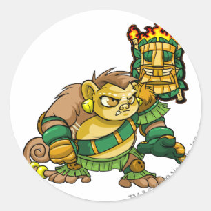 Sticker Rond Équipe de Mystery Island Capitaine 1