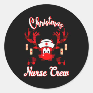 Sticker Rond Équipe de Noël des infirmières - Un infirmier de r