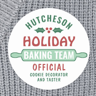 Sticker Rond Équipe de pâtisserie de Noël Cookie Party mignonne
