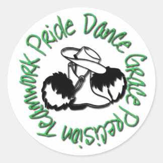 Sticker Rond Équipe de perceuse - Danse Grace Précision Teamwor