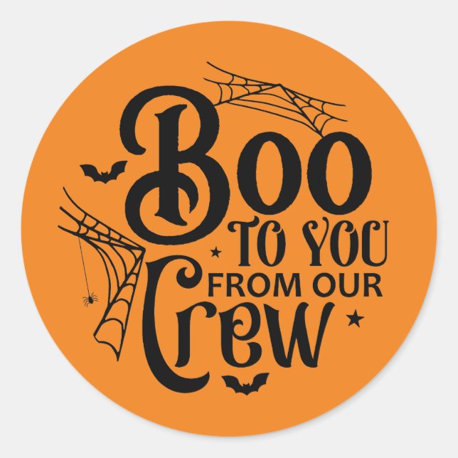 Sticker Rond Equipe de plaisirs Halloween (Devant)