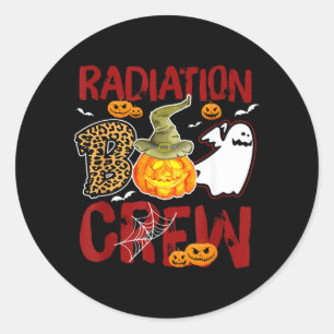 Sticker Rond Équipe de radiation Boo Halloween Radiation Thvibe