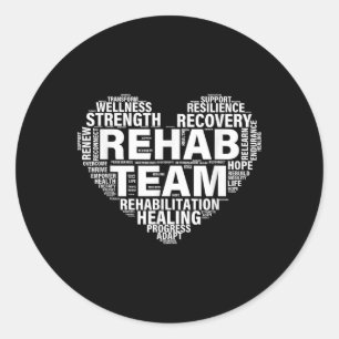 Sticker Rond Équipe de réadaptation Médecine de réadaptation
