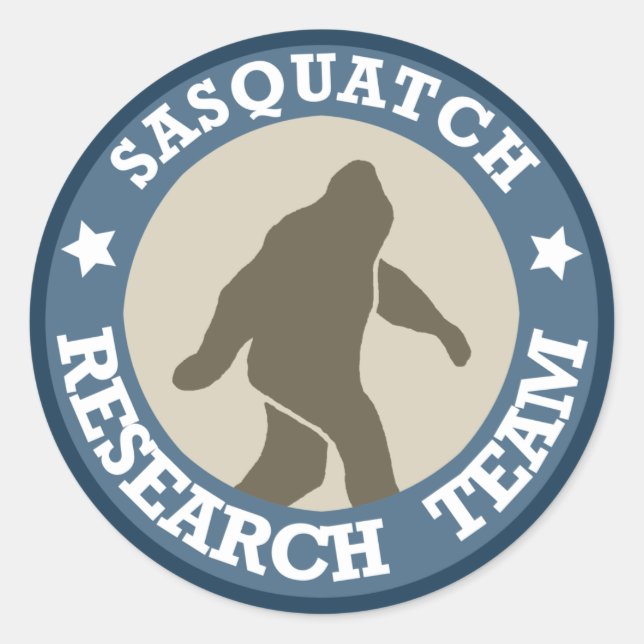 Sticker Rond Équipe de recherche Sasquatch (Devant)
