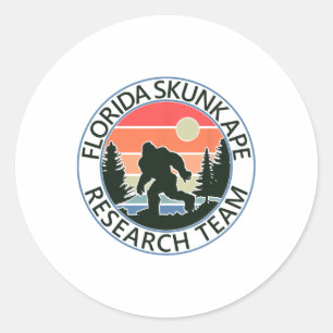 Sticker Rond Équipe de recherche sur l'ape skunk de Floride Cam