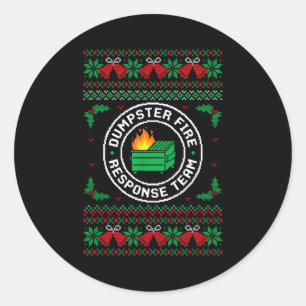 Sticker Rond Équipe de réponse de l'incendie de benne Pull de N