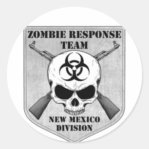 Sticker Rond Équipe de réponse Zombie : Division du Nouveau-Mex
