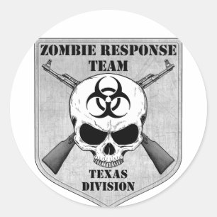 Sticker Rond Équipe de réponse Zombie : Division Texas