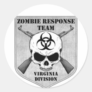 Sticker Rond Équipe de réponse Zombie : Division Virginie
