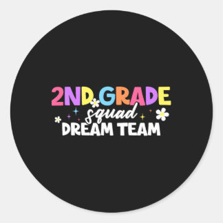 Sticker Rond Équipe de rêve de 2e année Professeur Élève Ck à S