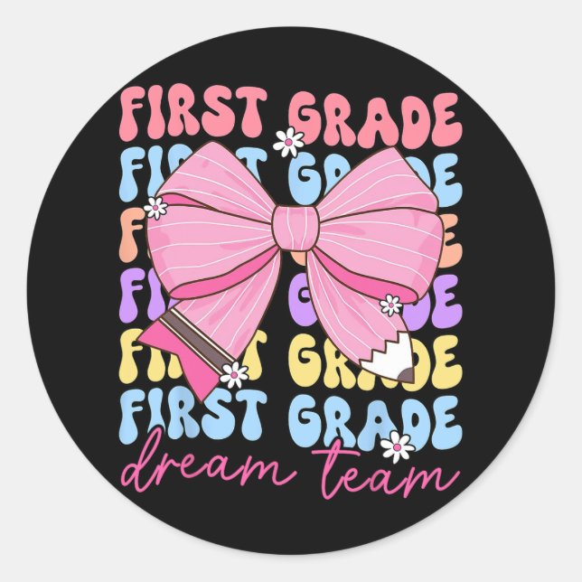 Sticker Rond Équipe De Rêve De Première Année Professeur Bow Re (Devant)