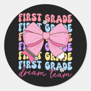 Sticker Rond Équipe De Rêve De Première Année Professeur Bow Re