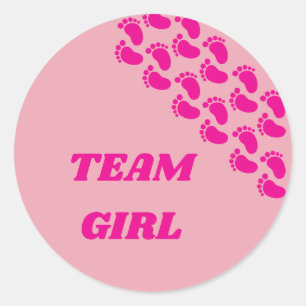 Sticker Rond Équipe de révélation de genre Garçon Fille Concept