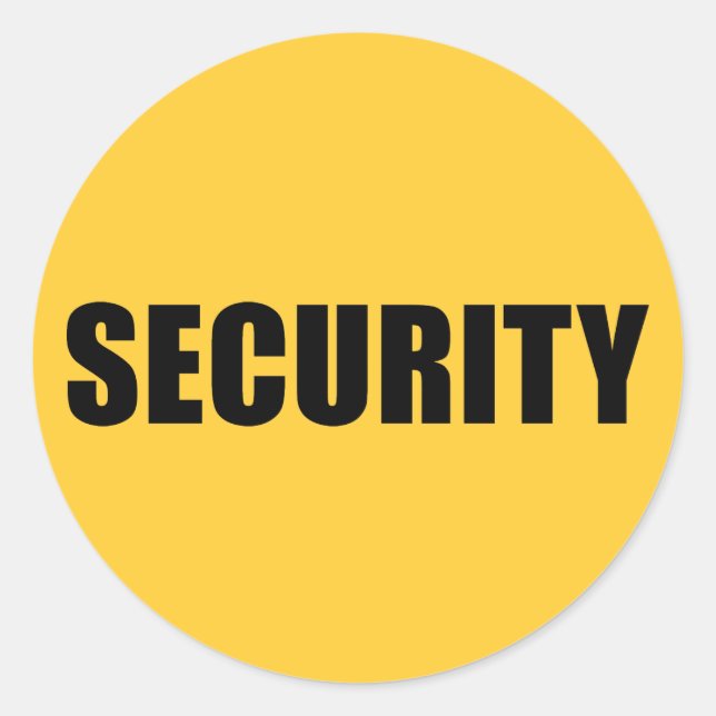 Sticker Rond Équipe de sécurité d'événement (Devant)