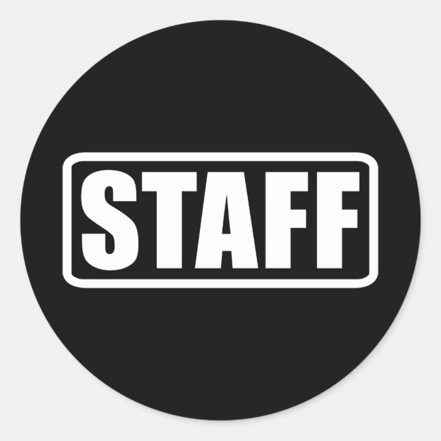 Sticker Rond Équipe de sécurité du personnel d'événement Équipe (Devant)