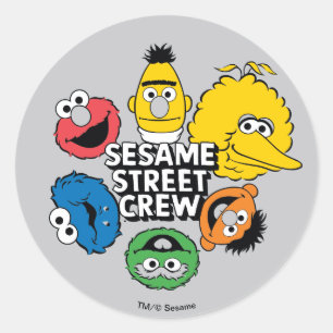 Sticker Rond Équipe de Sesame Street