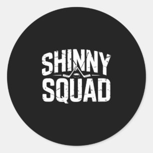 Sticker Rond Équipe de shinny hockey sur étang