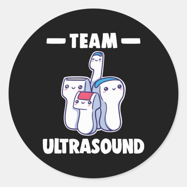 Sticker Rond Équipe De Sonographie Ultrasound Pour Songrapher R (Devant)