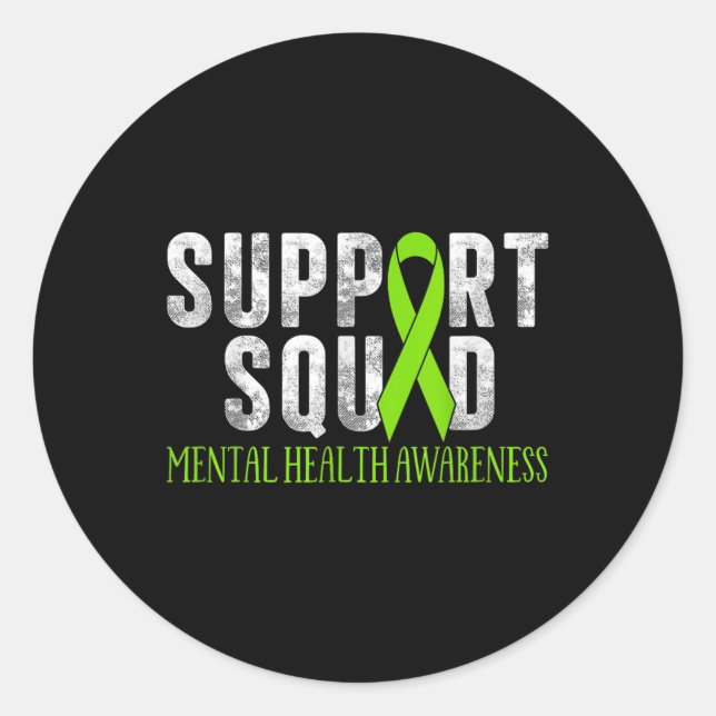 Sticker Rond Équipe de soutien à la motivation Sensibilisation  (Devant)