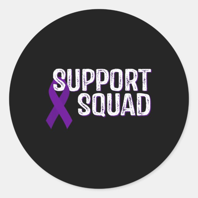 Sticker Rond Équipe de soutien à la sensibilisation (Devant)