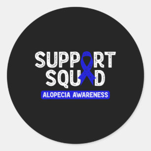 Sticker Rond Équipe de soutien à la sensibilisation à l'Alopéci