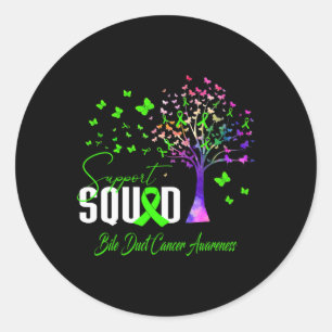 Sticker Rond Équipe De Soutien À La Sensibilisation Au Cancer D