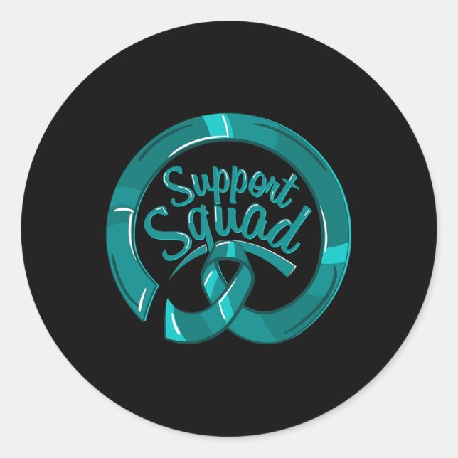 Sticker Rond Équipe de soutien à la sensibilisation aux maladie (Devant)