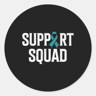 Sticker Rond Équipe de soutien aux guerriers des maladies du re