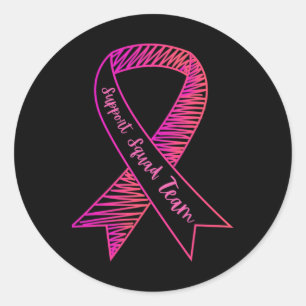 Sticker Rond Équipe de soutien de la Journée mondiale du cancer