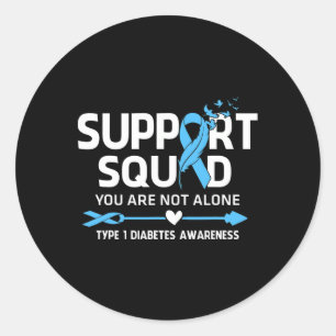 Sticker Rond Équipe de soutien des guerriers Sensibilisation au