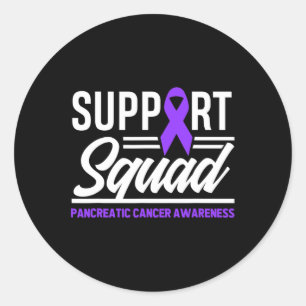 Sticker Rond Équipe de soutien du cancer pancréatique Cancer du