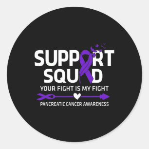 Sticker Rond Équipe de soutien du cancer pancréatique Cancer du
