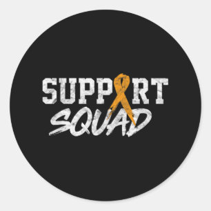 Sticker Rond Équipe de soutien du Mois de sensibilisation à la